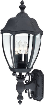 Roseville 3-Light Outdoor Wall Lantern Black