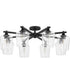 Veno 8-light Ceiling Flush Mount Matte Black