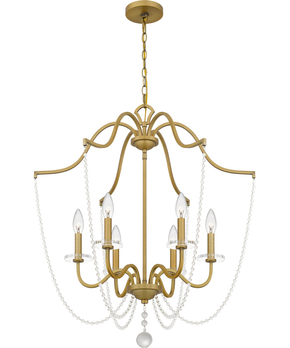 Sunday 6-light Chandelier Aged Brass