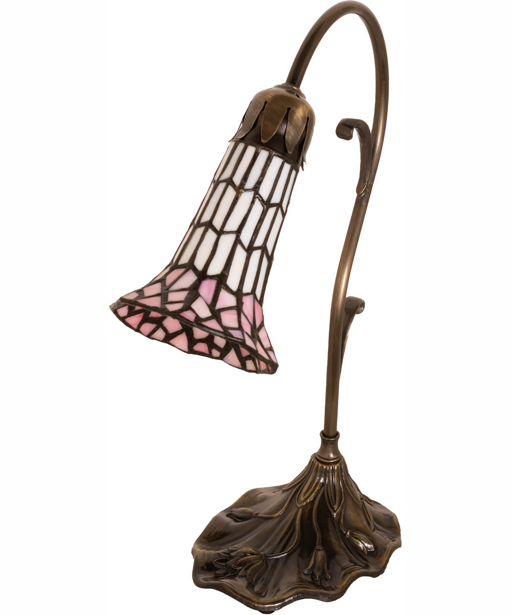 15" High Stained Glass Pond Lily Accent Lamp