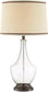 30"H Caroline 1-light Table Lamp Dark Bronze/Clear Glass