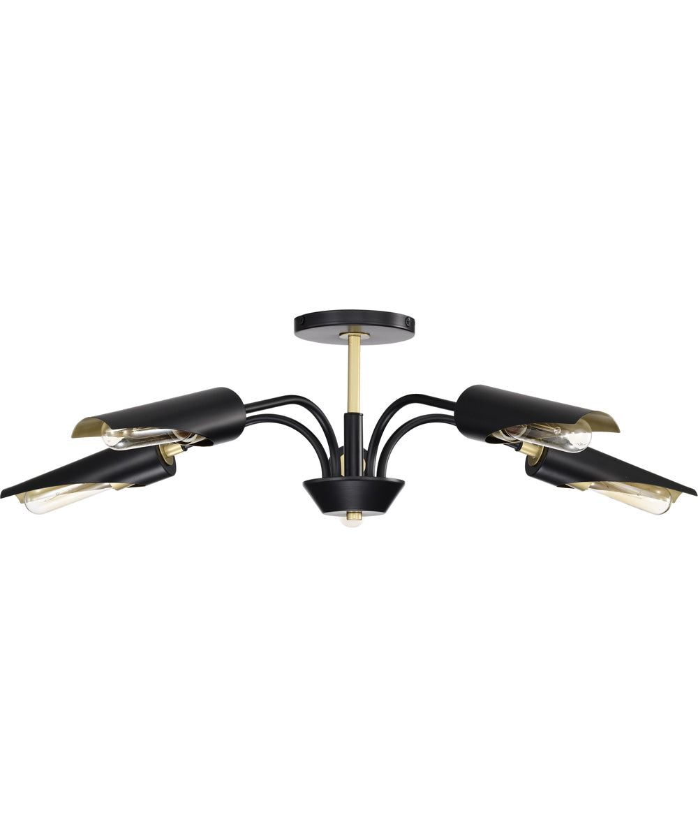 Marc 5-Light Chandelier Matte Black