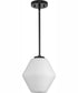 Copeland 1-Light Mid-Century Modern Pendant Matte Black