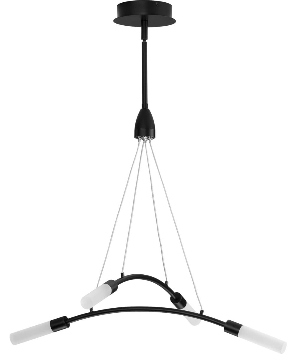 Kylo LED 4-Light Frosted Acrylic Modern Style Chandelier Light Matte Black