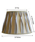 16"W x 11"H Beige/White Pinched Pleat Shantung Lampshade