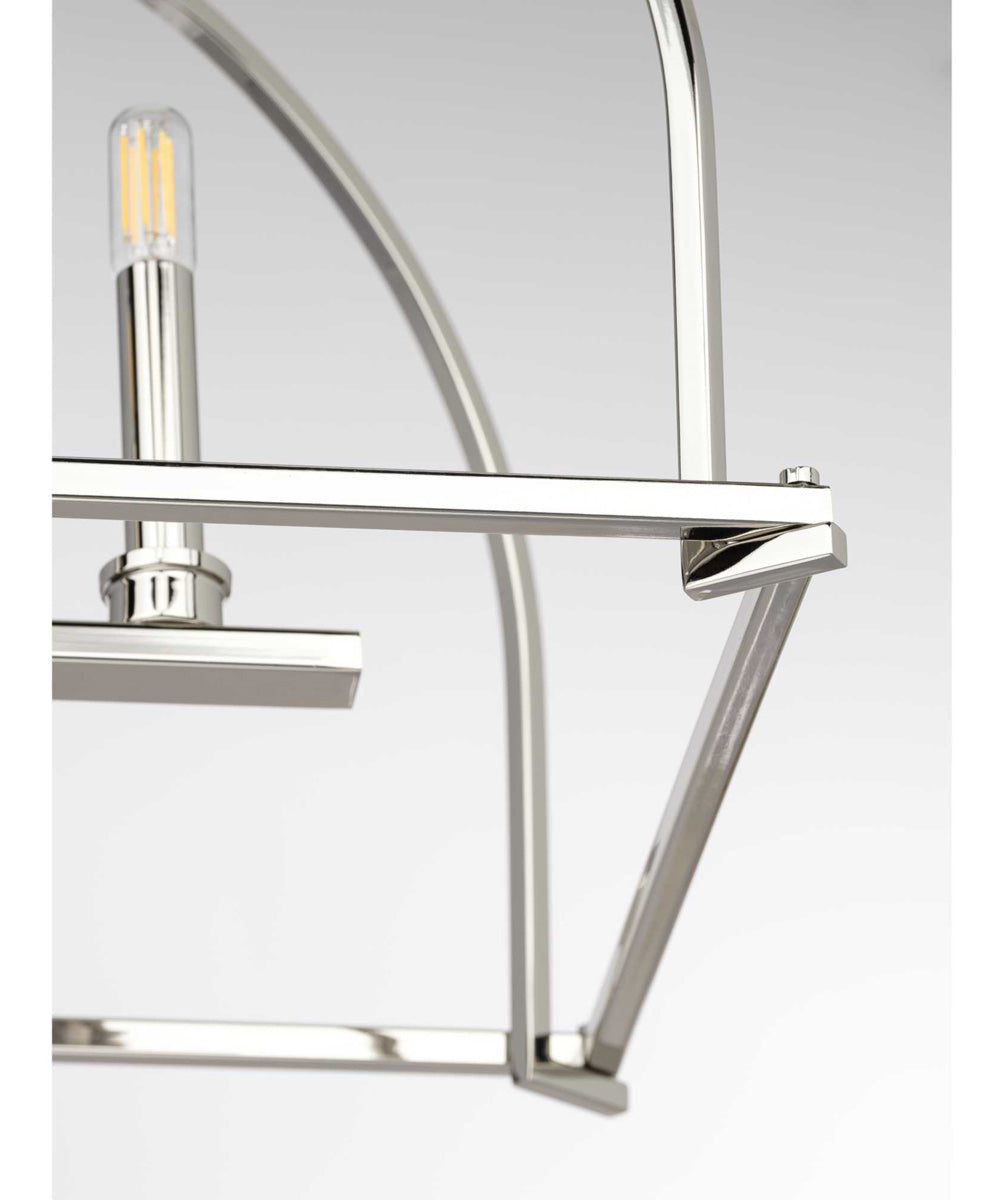 Seneca 6-Light Linear Chandelier Polished Nickel