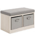 Blariden Storage Bench Gray/Natural