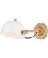 Spence 1-Light Medium Adjustable Single Light Sconce in Chalk White