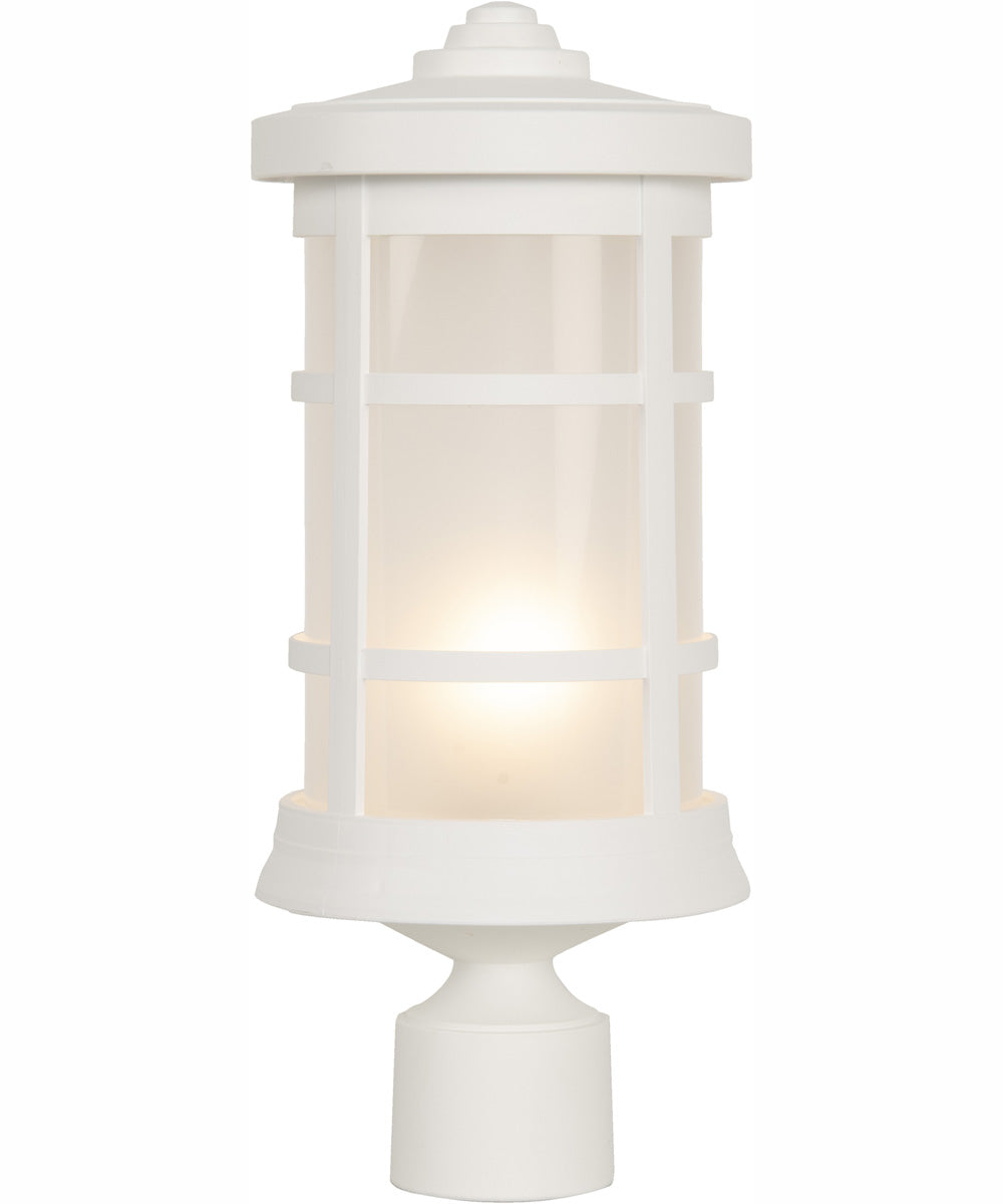 Resilience Lanterns 1-Light Outdoor Post Mount Matte White