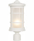 Resilience Lanterns 1-Light Outdoor Post Mount Matte White