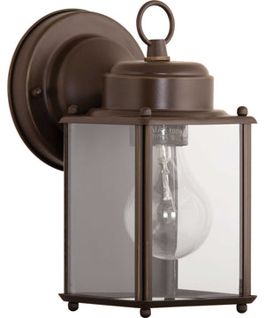 Flat Glass Lantern 1-Light Wall Lantern Antique Bronze