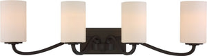 34"W Willow 4-Light Vanity & Wall Forest Bronze