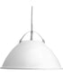 Tre 1-Light Metal Shade Coastal Pendant Light White