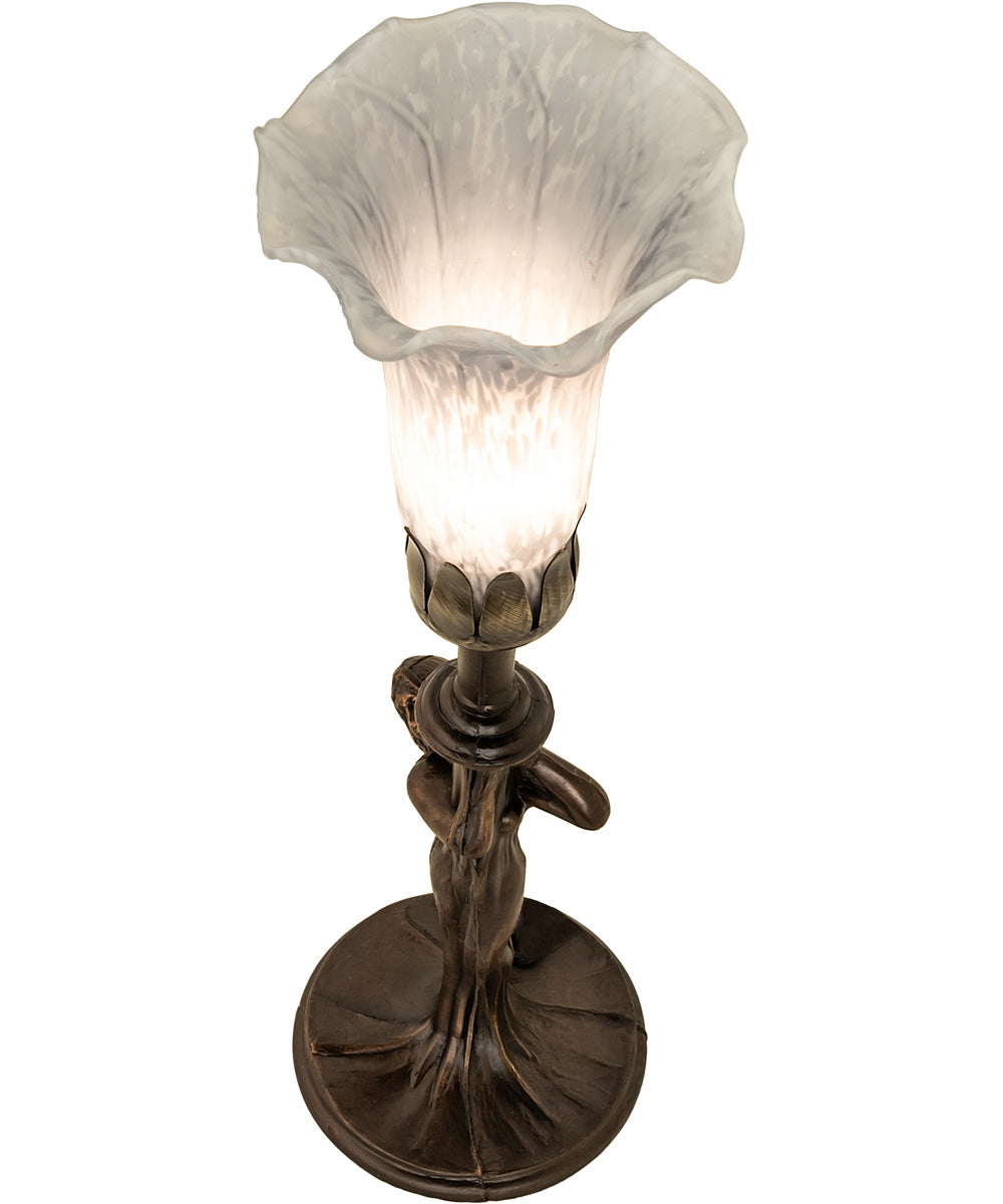 15" High Gray Nouveau Lady Accent Lamp