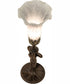 15" High Gray Nouveau Lady Accent Lamp