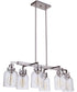 Foxwood 6-Light Island Pendant Brushed Polished Nickel