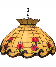 23" Wide Roseborder Pendant