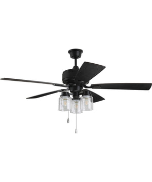 Kate 3-Light Ceiling Fan (Blades Included) Flat Black