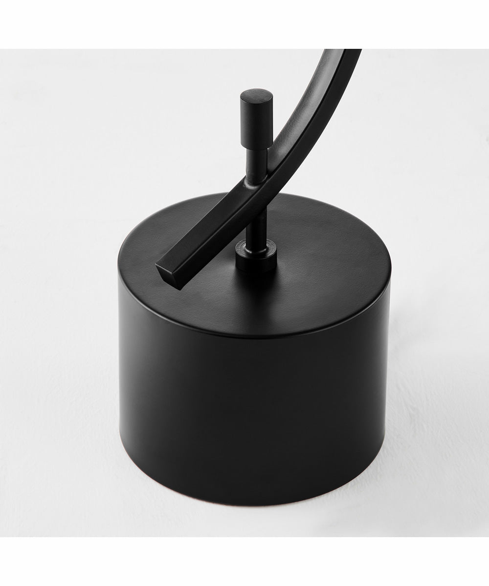 Xandra 1-Light Table Lamp Black/Off White Fabric Shade