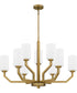 Cavalier 9-light Chandelier Aged Brass