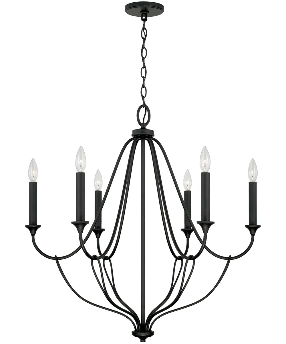 Bentley 6-Light Chandelier Black Iron