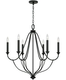 Bentley 6-Light Chandelier Black Iron