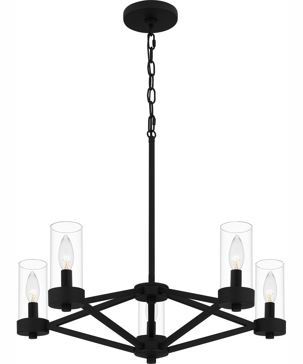 Villa 5-light Chandelier Earth Black