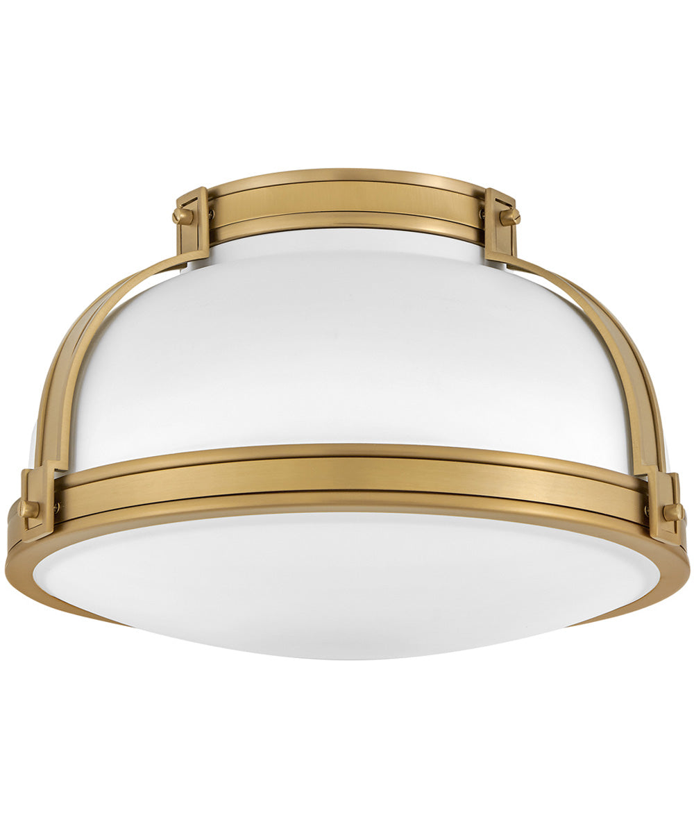 Barton 2-Light Medium Flush Mount in Matte White