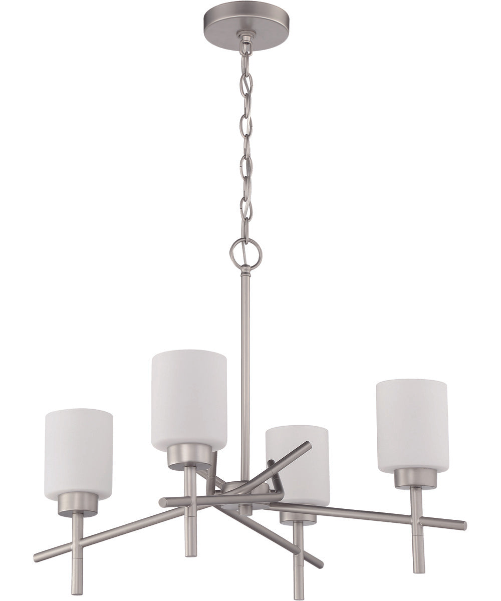 Cadence 4-Light Chandelier Satin Nickel