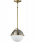 Duke 10 inch Single Pendant Satin Nickel / Satin Brass