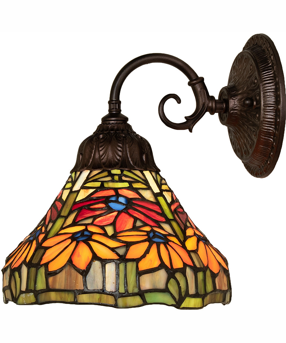 8" Wide Tiffany Poinsettia Wall Sconce