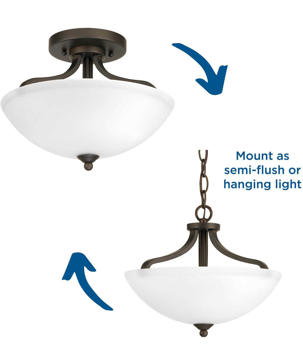 Laird 13" Semi-Flush Convertible Antique Bronze