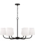 Brody 6-Light Chandelier Matte Black
