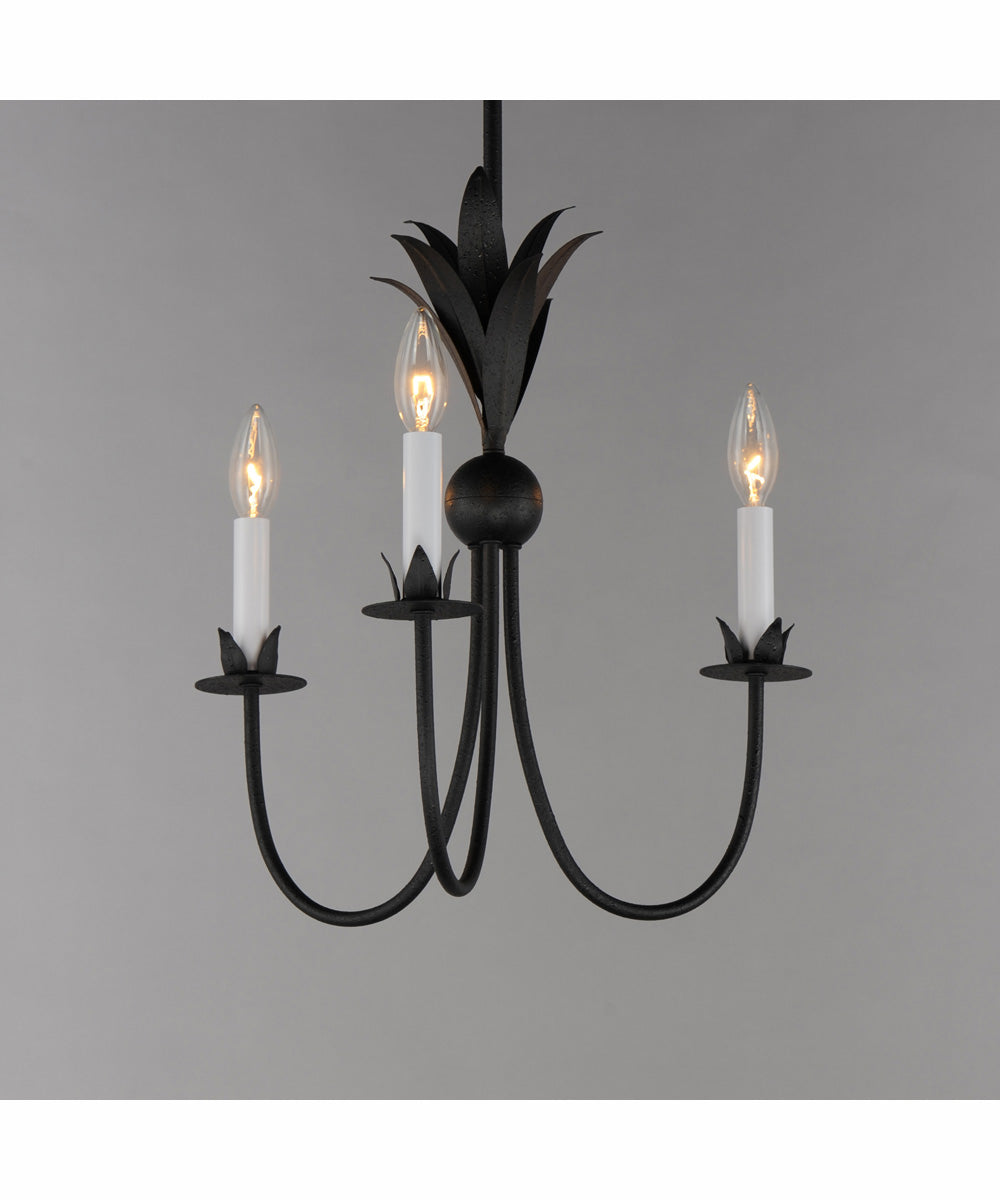 Paloma 3-Light Chandelier Anthracite