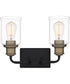 Cox Medium 2-light Bath Light Matte Black
