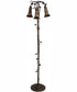 58" High Stained Glass Pond Lily 3 Light Floor Lamp