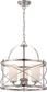16"W Ginger 3-Light Pendant Brushed Nickel