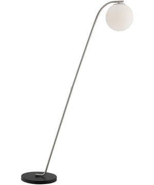 Roden 1-Light Floor Lamp Brushed Nickel/Frost Glass Shade