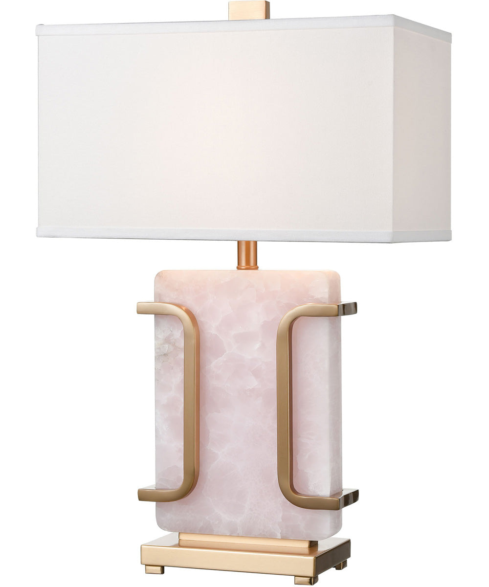 Archean Table Lamp Pink/Cafe Bronze/a White Linen Shade