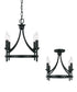 Peyton 4-Light Dual-Mount Semi-Flush/Pendant Mount In Matte Black