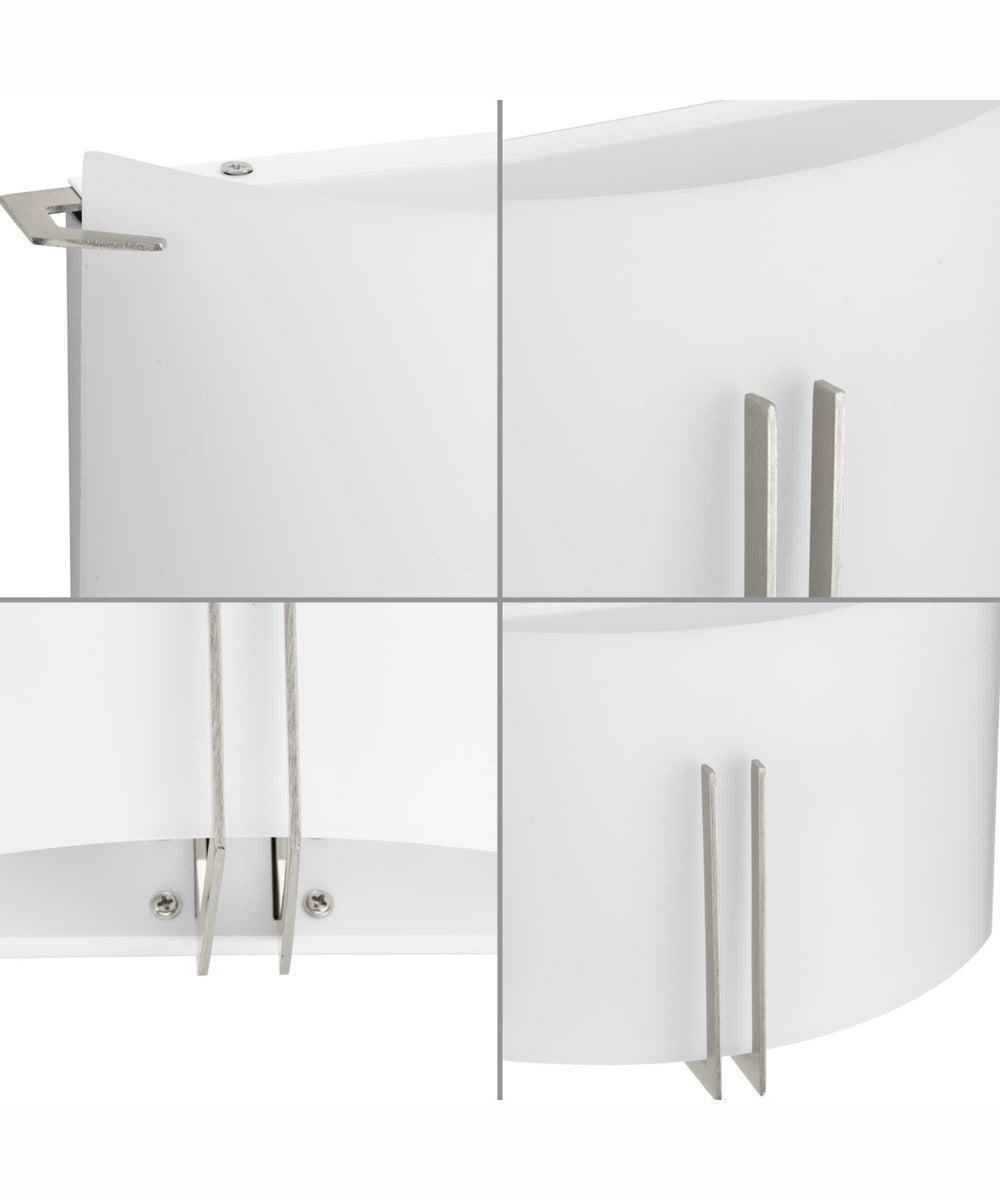 Modern Glass Sconce 2-Light Wall Sconce Brushed Nickel
