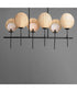 Maldives 6-Light Linear Chandelier Black