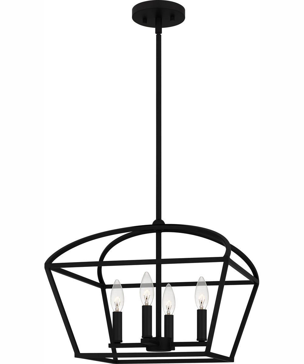 Concho Bay Large 4-light Pendant Matte Black