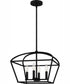Concho Bay Large 4-light Pendant Matte Black