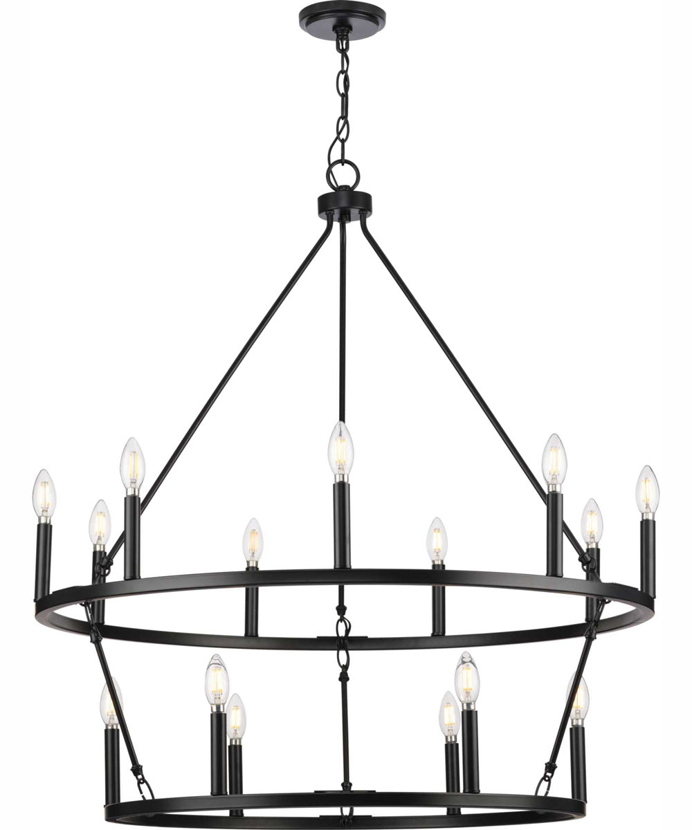 Gilliam 9-Light New Traditional Chandelier Matte Black