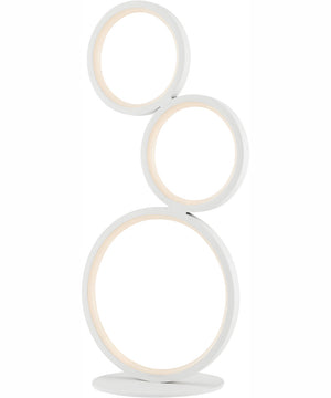Fedora Led Table Lamp 3 Rings/White