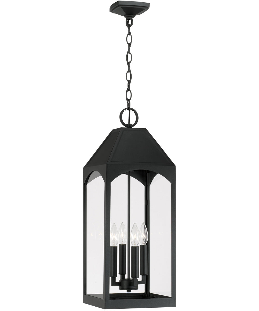 Burton 4-Light Outdoor Hanging-Lantern Black