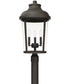 Dunbar 3-Light Outdoor Post Mount Rain or Shine - Oiled Bronze with Clear Glass