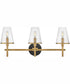 Marten 3-Light Three Light Vanity in Heritage Brass