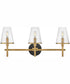 Marten 3-Light Three Light Vanity in Heritage Brass